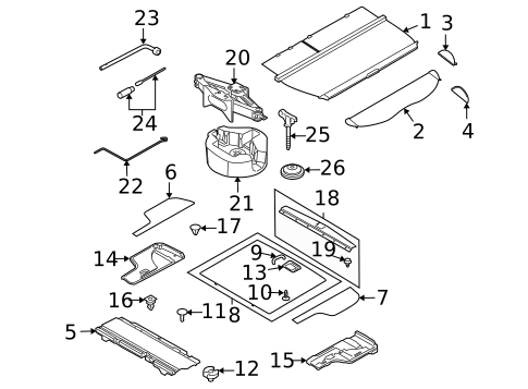Interior Trim - Rear Body for 2009 Subaru Outback #0