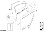 51227033795 - : Door Weatherstrip Rear for BMW Image