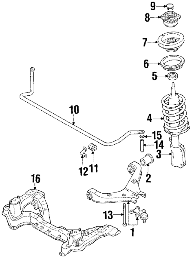LA12347009U - Suspension: Suspension Strut for Mazda Image
