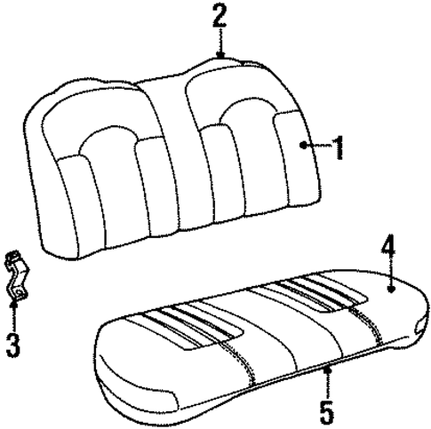 Rear Seat Components for 2002 Lincoln Continental #0