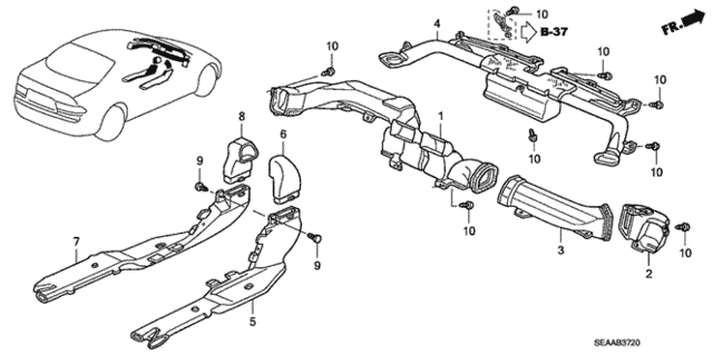 Duct for 2008 Acura TSX #0