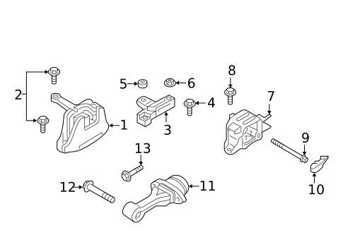 Engine & Trans Mounting for 2019 Hyundai Elantra #0