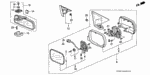 76200SV5A06ZE - Interior/Bumper: MIRROR ASSY., R. DOOR *R78P* (R.C.) (BORDEAUX RED PEARL) for Honda Image