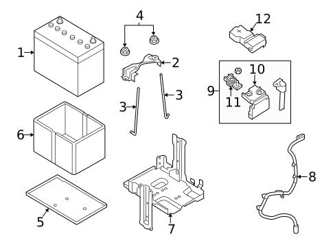 Battery for 2016 Nissan Rogue #0
