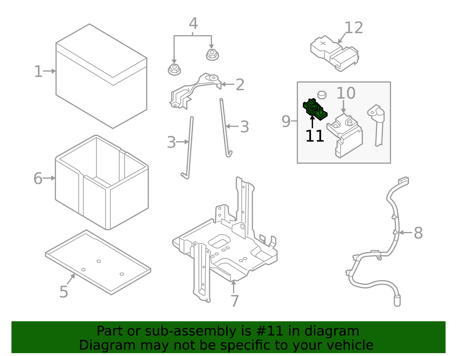 2013-2025 Nissan Battery Cable Terminal End 24340-JA74B | Parts