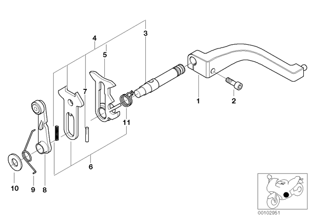 23007653994 - : Shifting Arm for BMW-Motorrad Image