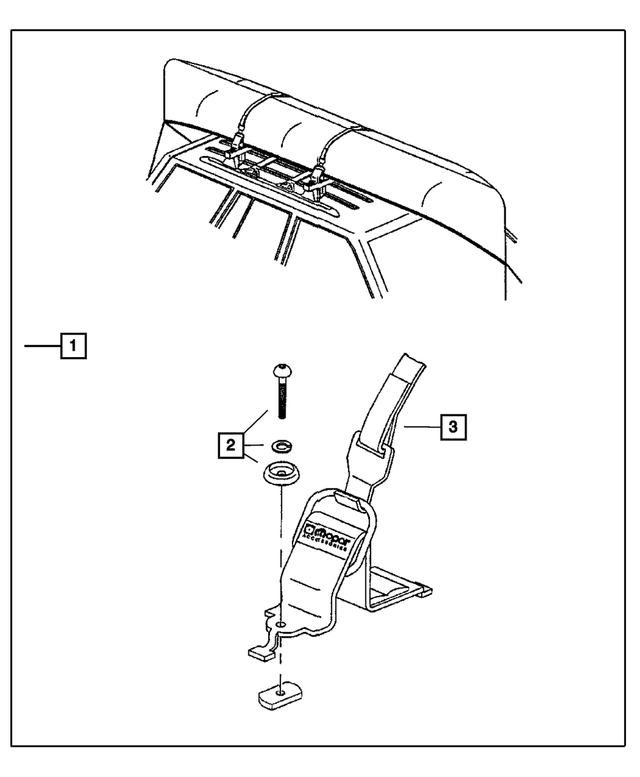 5016511AA - Mopar Accessories - Component Parts: Cargo Tie Down Strap for Mopar Image image