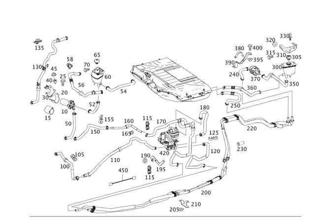 1645011820 - Radiator: Holder for Mercedes-Benz: ML450 Image image