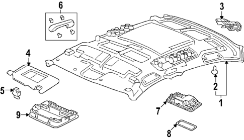 Interior Trim - Roof for 2025 Honda Civic #0