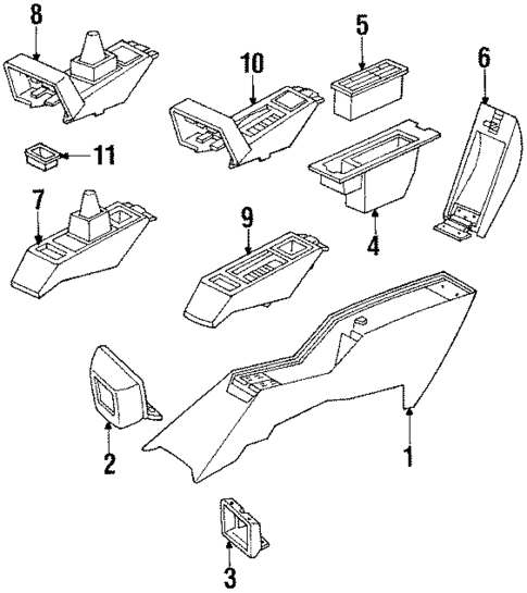 Front Console for 1989 Pontiac Grand Prix #0