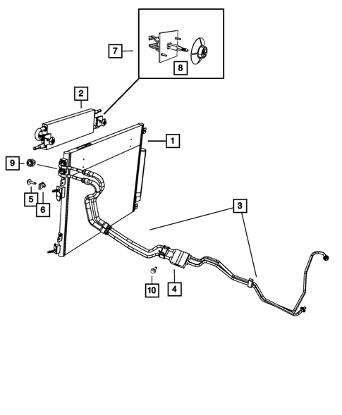 Transmission Oil Cooler, and Lines for 2013 Dodge Charger #0
