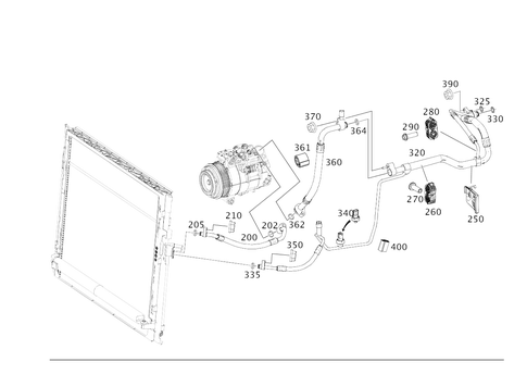 Refrigerant Line Routing for 2016 Mercedes-Benz GLE450 AMG #0