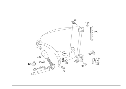 Front Seat Safety Belt for 2007 Mercedes-Benz CLS550 #0