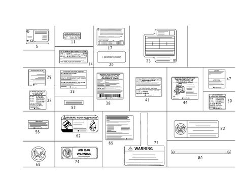 Type Designations, Type Plates, Guide Signs for 1999 Mercedes-Benz ML430 #1