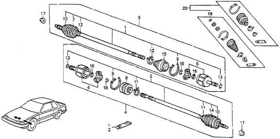 Driveshaft for 1984 Honda Prelude #0