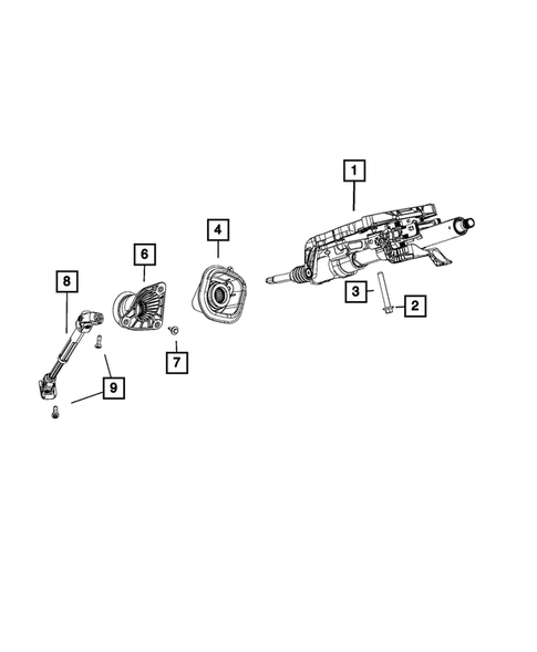 Steering Column and Intermediate Shaft for 2021 Jeep Grand Cherokee #0