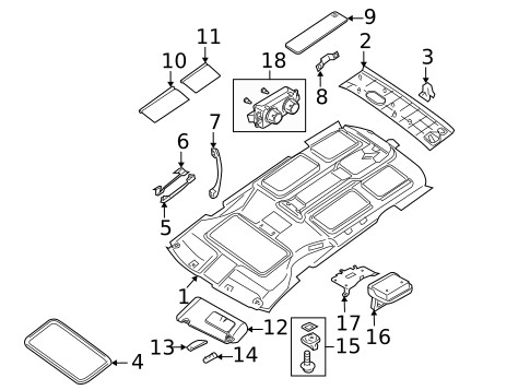 Interior Trim - Roof for 2005 Nissan Quest #0