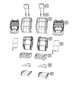 68281995AE - Interior Trim: Front Seat Back Foam, Left for Mopar Image