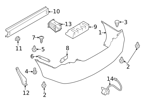 Bumper & Components - Rear for 2019 Nissan Versa #0