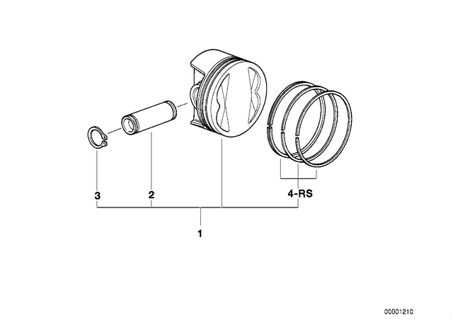 11251342078 - : Repair Kit Piston Rings for BMW-Motorrad Image