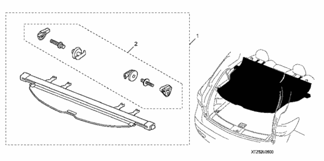 Cargo Cover for 2019 Acura MDX #0