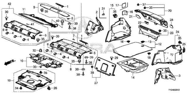 Rear Tray - Trunk Lining for 2017 Acura RLX #0