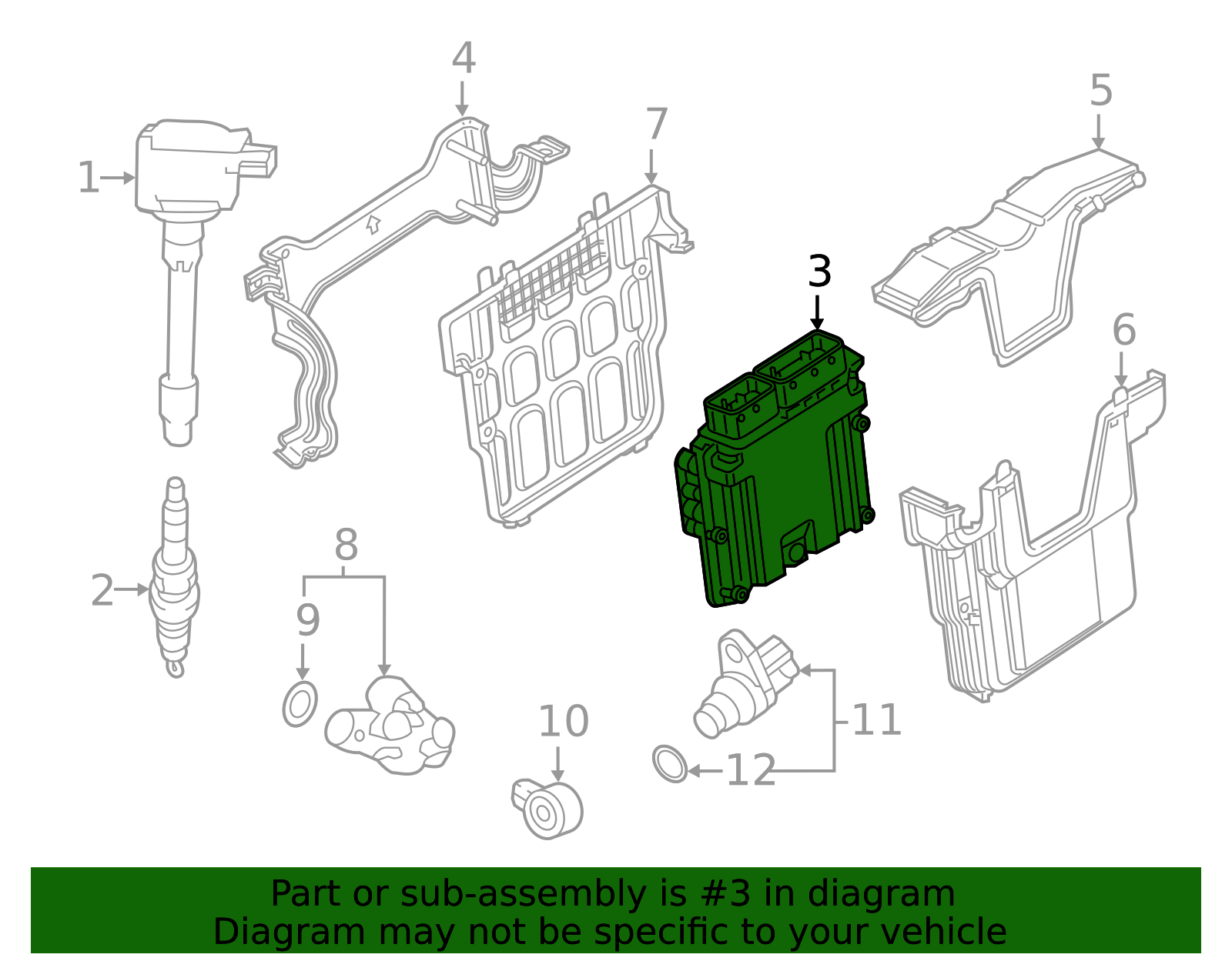 37820-5BF-A34 - Control Module Powertrain (Rewritable) - 2020 Honda ...