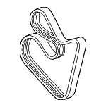 11287833264 - Cooling System: Alternator Belt for BMW: 540i, 740i, 740iL, 840Ci, 850Ci, M5 Image