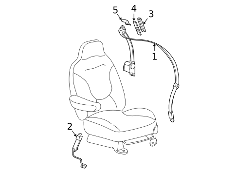Rear Seat Belts for 2004 Lincoln Navigator #2