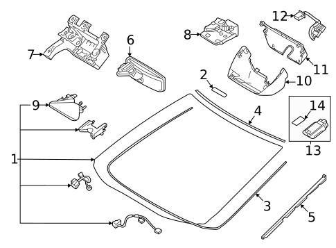 LCセット② Glass - Windshield for 2024 Toyota Land Cruiser | Frontier Toyota