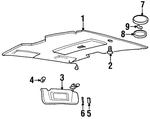 Interior Trim - Roof for 1997 Chevrolet Monte Carlo #0