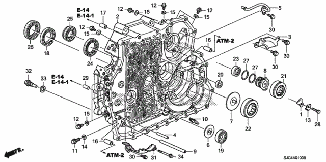 AT Torque Converter Case for 2007 Honda Ridgeline #0