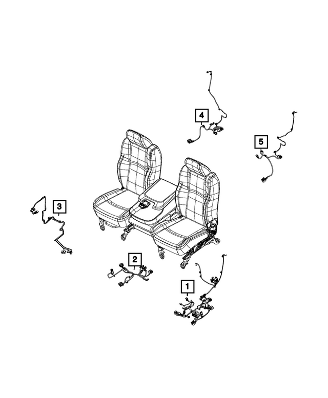 68647932AB - Electrical: Seat Cushion Wiring for Mopar Image