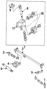 4851031G25 - Steering: Tie Rod Assembly for Nissan: 720, D21, Pathfinder, Pickup Image