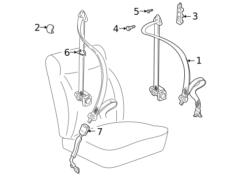 Seat Belt for 2004 Volkswagen Golf #0