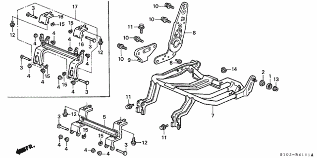 Rear Seat Components (R.) (1) for 2001 Honda CR-V #0
