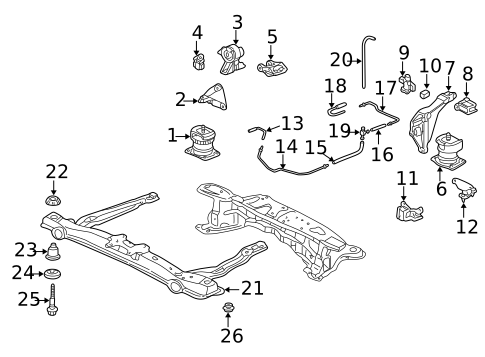 Engine & Trans Mounting for 1999 Honda Accord #1