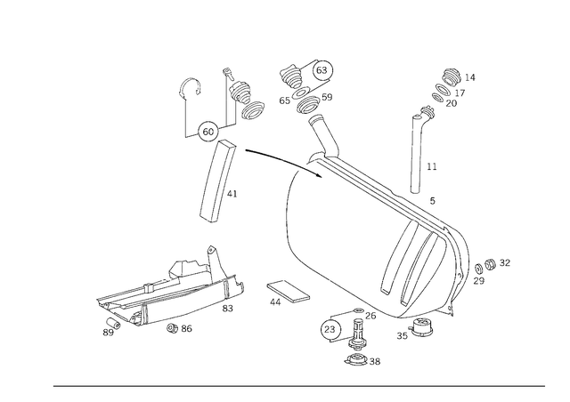 1234710230 - Fuel System: Tank Filler Cap for Mercedes-Benz: 190, 190C, 190D, 190DC, 190E, 200, 200D, 220b, 220D, 220Sb, 230, 240D, 250C, 250S, 250SE, 260E, 280, 280C, 280CE, 280S, 280SE, 280SEL, 300D, 300E, 300TD, 300TE, 350SL, 380SE, 380SEL, 380SL, 380SLC, 400E, 450SE, 450SL, 450SLC, 500E Image image