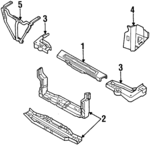 12463181 - Cooling System: Upper Tie Bar for Buick: Skylark | Chevrolet: Beretta, Corsica | Oldsmobile: Achieva | Pontiac: Grand Am Image