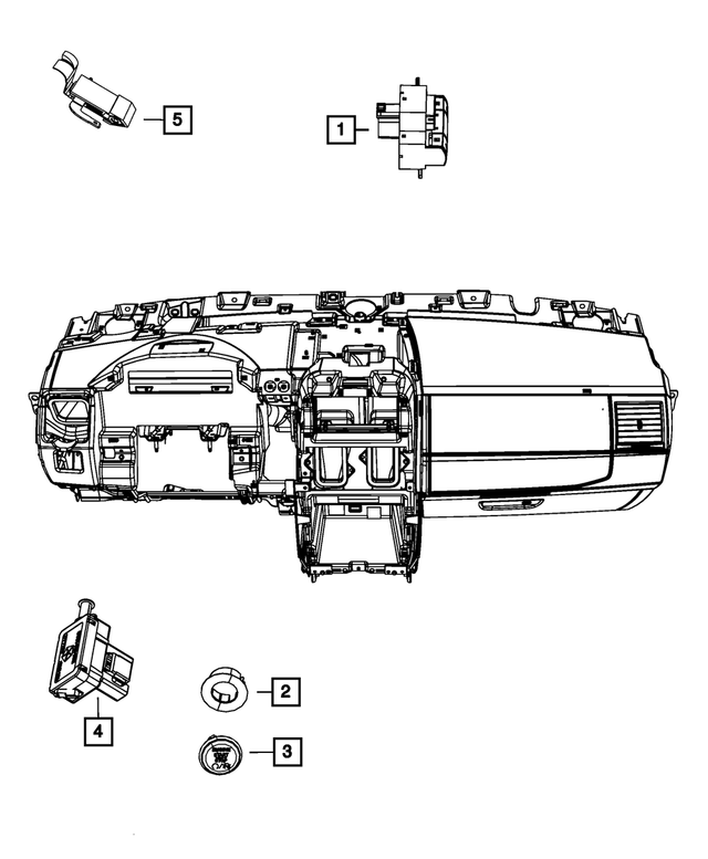 68110972AA - Electrical: Instrument Panel Switch for Mopar Image image