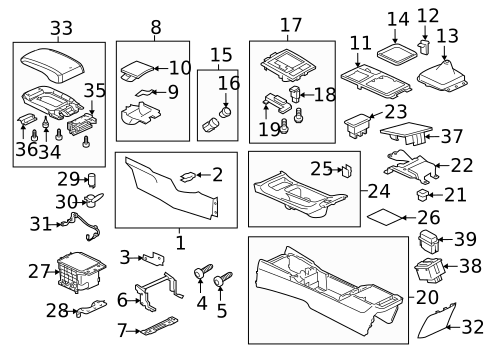 Front Console for 2017 Mitsubishi Lancer #0