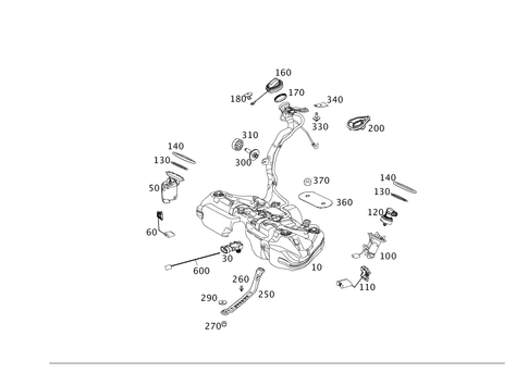 Fuel Tank with Detachable Parts for 2014 Mercedes-Benz C350 #0