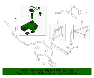 2011-2015 Hyundai Sonata Drive Motor Inverter Coolant Reservoir 25430 ...