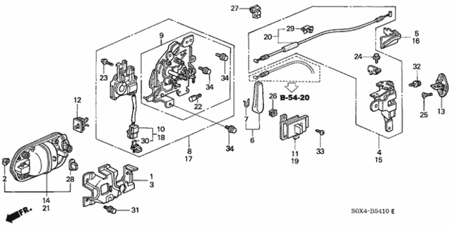 Slide Door Locks (1) for 2000 Honda Odyssey #0