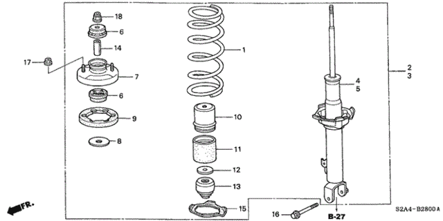Front Shock Absorber for 2003 Honda S2000 #0