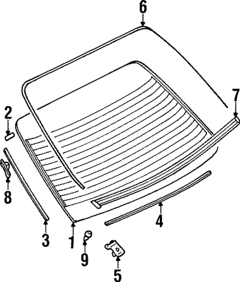 Glass & Hardware - Back for 2003 Mitsubishi Diamante #0