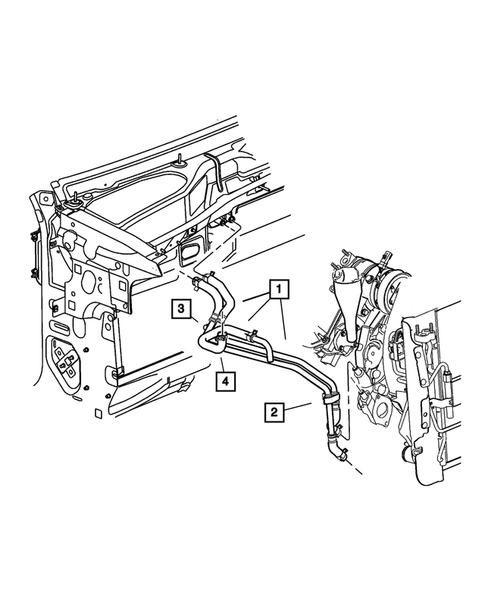Air Conditioner and Heater Plumbing for 2006 Jeep Liberty #3
