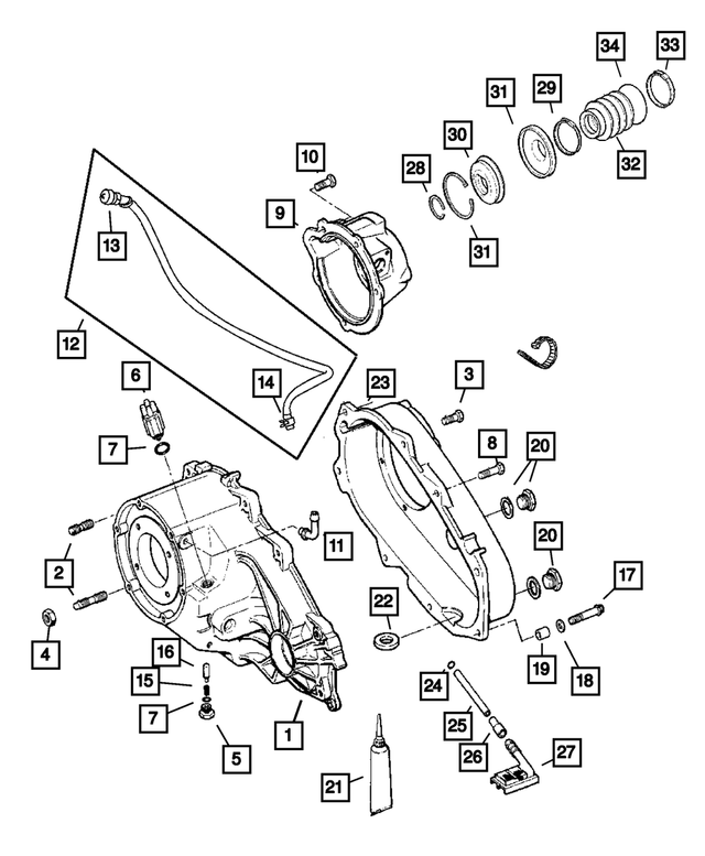 « J8130979 – Transfer Case Model 231 [DHN] : Tête 12 Points Boulon pour Mopar Image »