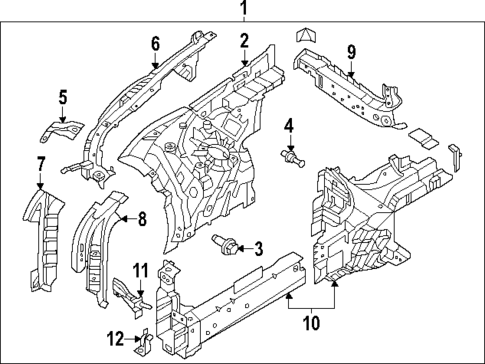 Structural Components & Rails for 2023 Genesis Electrified G80 #0