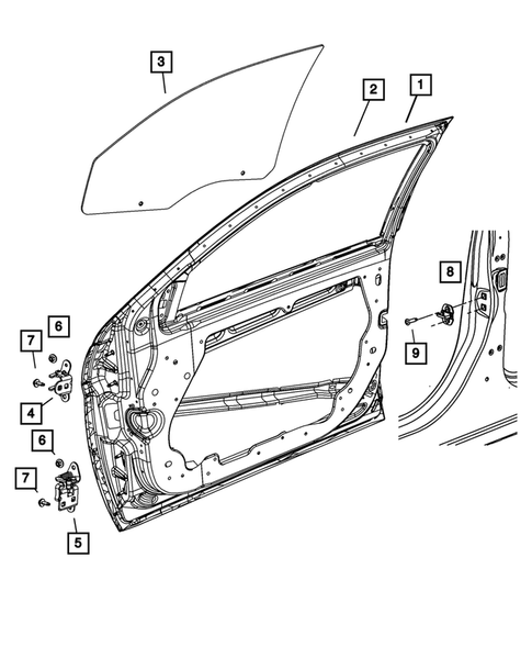 Porte avant pour 2007 Chrysler Sebring #3